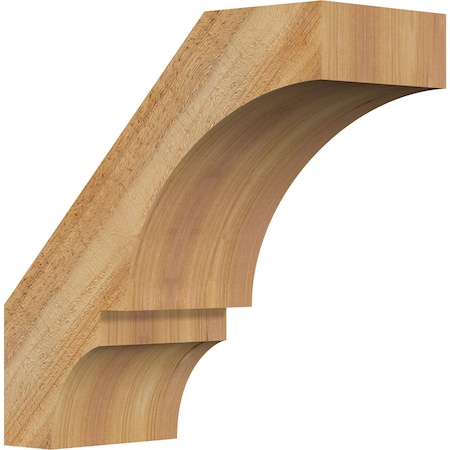Ekena Millwork 6"W x 14"D x 14"H Balboa Rough Sawn Knee Brace, Western Red Cedar BRC06X14X14BOA00RWR